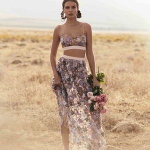 For love & lemons two piece set bralette and maxi skirt
